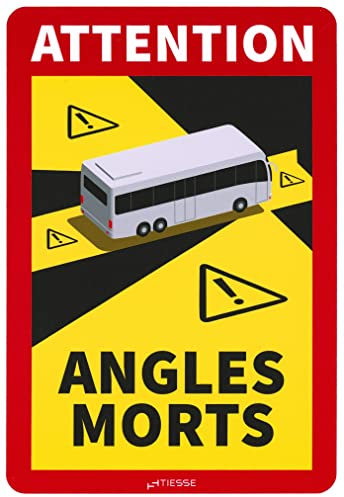 TIESSE - 3 Aufkleber Achtung Engel Morts, toter Winkel, Blind Spot für Bus und Wohnmobil - Vinyl Aufkleber - Größe: 170 x 250 mm - Made in Italy