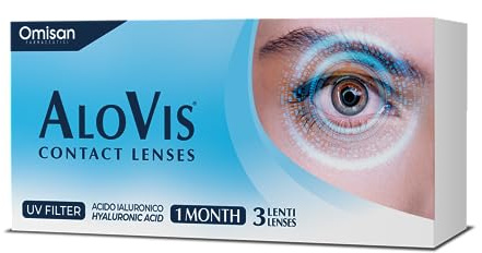 Alovis Contact Lenses, 3 Lenti A Contatto Mensili per la correzione della miopia -3,25