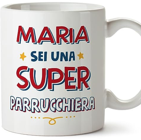 Mugffins Tazza Personalizzata in ceramica per PARRUCCHIERA donna 11 oz / 350 ml - In italiano - Sei Super - Idea regalo per compleanno, anniversario, natale, laurea