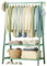 BEARQUN Garderobenständer aus Holz mit Kleiderstange, klappbarer Garderobenständer, bis 80 kg Belastbar, Kleiderständer mit Haken, für Schlafzimmer Eingangsbereich Flur : 66CM/86CM/116CM