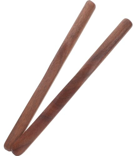 TOVINANNA 2pcs Wooden Dumpling Spoon, Mixing Stick for Flour, Dumpling & Wonton Filling, Reusable, Black
