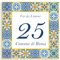 Stileitaliano numero civico personalizzato piastrella ceramica esterno indirizzo casa targa via porta ingresso stile maiolica (Stile E)