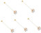 Toyvian 5St Puppenhaus-Kronleuchter lampen für puppenstuben goldene deckenleuchte Puppen-Deckenlampe Miniatur-Hängelampe Möbel Golddekor Simulationslampe Miniatur-Deckenlampe weiße Perle