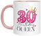 TassenTicker - Birthday Queen - Kaffeebecher - 30. Geburtstag - Jubiläum - runder Geburtstag - Geburtstagsgeschenk - Geschenkidee - Frauen - pink