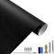 Auto Folie Schwarz Matt - 30CMx300CM Selbstklebend Zierleisten Folie für Auto Motorrad Fenster Kfz Chromleisten Folierung Schwarz