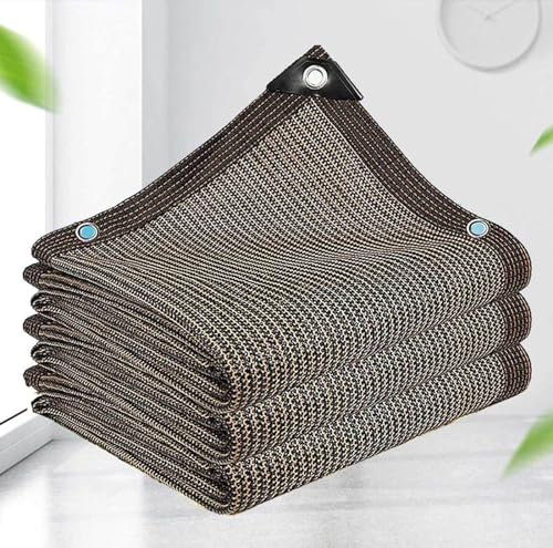 Filet Anti Chaleur Filet d'ombrage Bache pour Pergola Voile d'ombrage Rectangulaire 3x3 Filet d'ombrage Toile d'ombrage Imperméable Rectangulaire 3x4,brown-2x2m