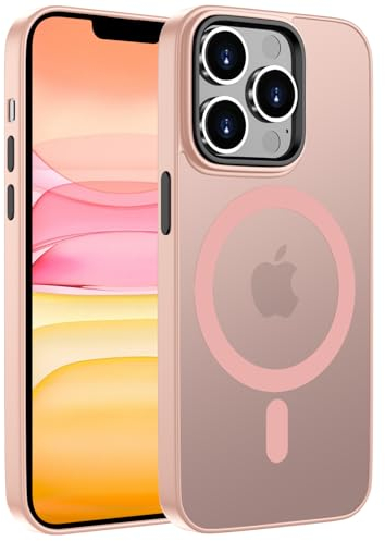 ORDA für iPhone 11 Pro Hülle 5.8 Zoll Kompatibel mit MagSafe,Magnetisch Handyhülle für iPhone 11 Pro Case Durchscheinende Matt Rückseite Dünn Stoßfest Schutzhülle Rosa
