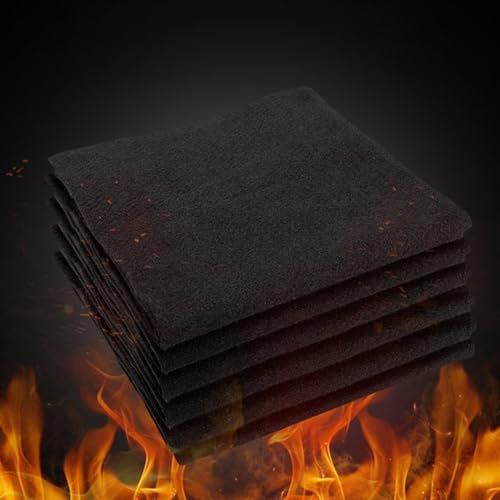 Feuerfeste Unterlage 100x100cm - Schweißdecke Hitzeschutzmatte Hitzebeständig Bis 982 °C - Feuerfeste Matte Brandschutz Schweißschutzdecke - Brandschutzmatte Feuermatte (Dicke 3.5mm*4)