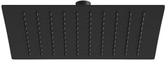 JOHO Edelstahl Kopfbrause Eckig Regendusche Duschkopf 8 Zoll Brausekopf Quadratisch Einbauduschkopf Mit Anti-Kalk Düsen 20x20cm Schwarz