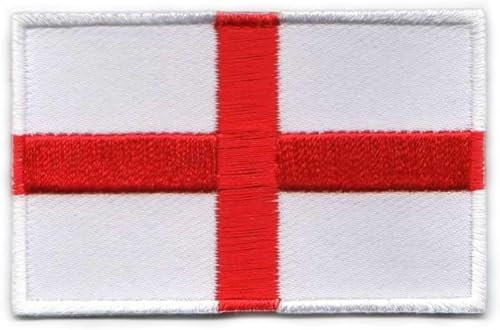 GBJUK Embroidered Sew on or Iron on St George England Flag Patch Badge for Clothes and Bags 4.5cm x 3cm