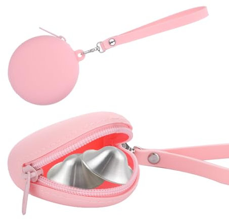 Custodia in silicone per coppette da allattamento in argento, rosa, riutilizzabile, per capezzoli argentati da 16-28 mm, scatola portatile per allattamento al seno