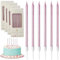 FUZVOL Gold Birthday Candles for Cakes, Boxed Gifts 24 pcs Gold Glitter Candles for Party Wedding Anniversary Decoration Rose Gold