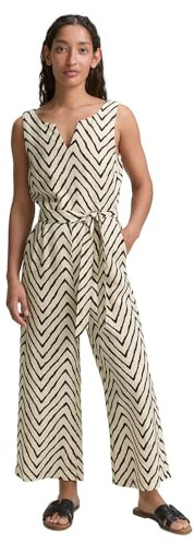 TOM TAILOR Damen Jumpsuit mit Leinenanteil