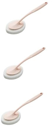minkissy 3St Küchenreinigungsschwamm Schwammbürste mit Griff Schrubbschwamm Geschirr scheuerpad Waschlappen küchenhelfee Kitchen Sink reinigungsschwamm pad Reinigungsschwammbürste Weiß
