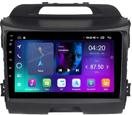 HCDZF Nf 1,Radio de Coche Android 13 para Kia Sportage 2010-2015 Autoradio Bluetooth Navegación GPS Soporte Control del Volante FM WiFi Carplay Pantalla Dividida +Cámara Trasera