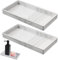 2 Piece Vassoio Silicone Bagno Vassoio Portaoggetti Bagno Vassoio Bianco per Bagno Vassoio Portaoggetti Marmo Vassoio da Bagno Decor Vassoio Rettangolare per Sapone Profumi Cosmetici Gioielli