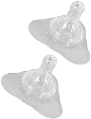 GARVALON Silikon Stillschild Brustwarzenschutz 2 Stück Lebensmittelecht Gebogenes Design Für Stillpflege