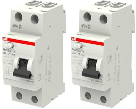 ABB Lot de 2 Interrupteurs différentiels à vis raccordement 40A 30mA Type AC