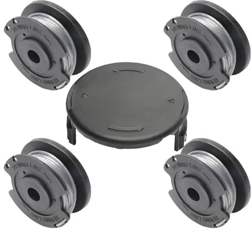 4 Bobine di filo e 1 Copertura Compatibile con Bosch Art 23 SL Art 26 SL Bobina di Ricambio Nylon, Filo per Tagliabordi, Bobina di ricambio del tagliaerba