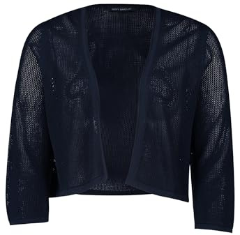 Betty Barclay Damen Sommer-Strickjacke mit 3/4 Arm 48, dunkelblau