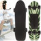 Drmoxin Elektro-Skateboard, 8-lagiges Ahorn-Longboard, kabellose Fernbedienung, Geschwindigkeiten einstellbar, 150 kg Tragkraft, 5800-mAh-Akku,B