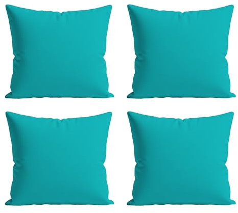 Home Sweet Home UK 100% Waterproof Outdoor Cushion Covers 45x45cm Set Of 4 With Invisible Zippered Outdoor Cushions Covers Waterproof 18x18 Cushion Cover For Living Room Garden Sofa Bedroom