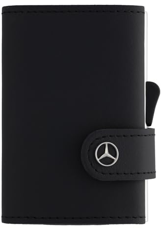 Mercedes-Benz Mini-Geldbörse Fahrzeugleder schwarz Rindleder