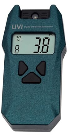 UV Index Messgerät, UVB/UVI/UVA Handlampenmessgerät für Reptilien, Lichttester mit Datenaufzeichnungsfunktion zur Messung von 240 Nm-370 Nm