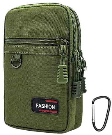 Pochette de ceinture pour smartphone - avec 2 poches pour porte-lampe de poche, sac d'étui pour téléphone | Pochette de tactique, étui à téléphone zippé, petit sac de ceinture, idéal pour les