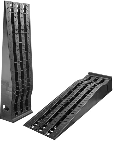 VEVOR Car Ramps, 2 PCS 13000 lbs GVW Capacity, 6.3 in Lift Height, Portable High Profile Car Service Ramps for Home Garage Maintenance and Oil Changes, Heavy Duty for Truck SUV Vehicle Repair, Black