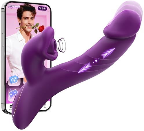 Toendi Sucking Vibrator Sex Toy, Rabbit Vibrators with 9 Suction & 7 Thrusting Dildo & Vibrating Modes, Clit Sucker Adult Sex Toys Dildos for Women G Spot Clitoral Stimulator for Female Couples Games