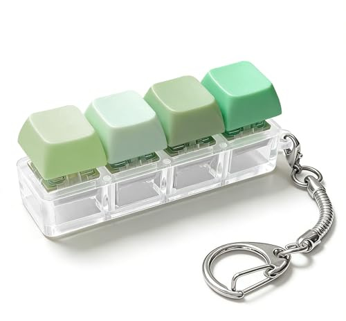 Primasage Tastatur Fidget Spielzeug Als Tastatur Schlüsselanhänger (Grün) | Tastatur Fidget Toy mit taktilem Klickgefühl als Schlüsselanhänger Tastatur zum Stressabbau für Schule und unterwegs