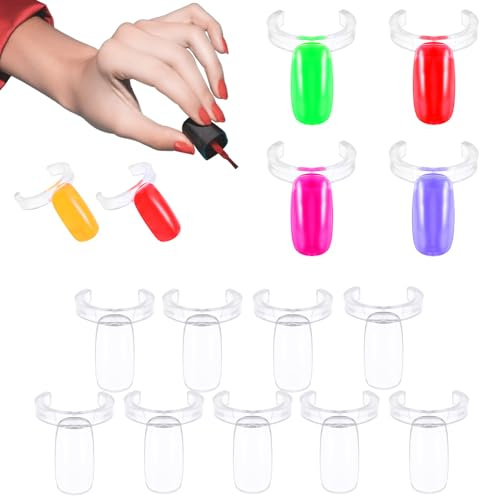 250 Pcs Nail Display Ring - Nail Color Display, Practice Nails Polish Swatch Ring for DIY Art, Reusable Nails Rings for Professional Use or Beginner Exercises