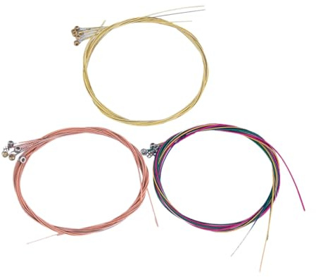 Acoustic Guitar Strings for 3 Sets Classical and Folk Guitars | Soft Coated Metal, Replaceable Set Parts, Portable Pack, Instrument Accessories for Repair and Daily Practice