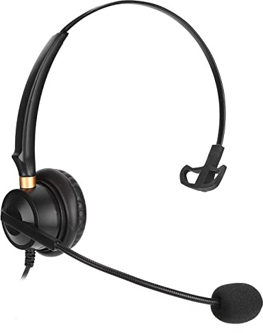 Sorandy Telephone Headset, 2.5mm Office Headset, Noise Cancelling Headphones with One Ear Design, Ideal for Landline Phone