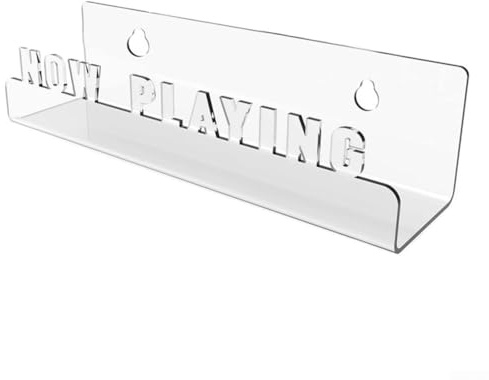 Now Playing Wall Mount Record Shelf Acrylic Vinyl Holder For Alben CDs Display With Screw And Tape Mounting Options Suitable For Music Room Decor(transparent)