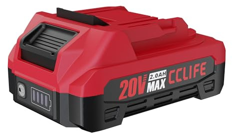 CCLIFE Systemakku 20V, Li-Ion, 2,0 Ah für 20V Plattform | -10 °C bis 60 °C, kompakt & leicht, Lange Laufzeit, für CCLIFE 20V System, Heimwerker & Werkstatt