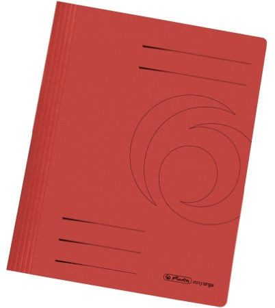 Herlitz Schnellhefter A4 Karton, gefaltet, rot intensiv, 10 Stück