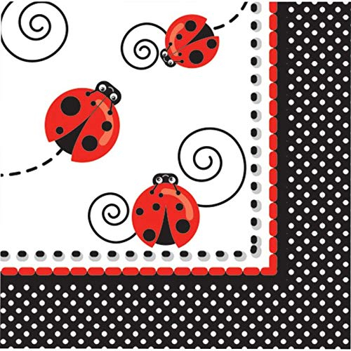 Forum Novelties Party Supplies 72931 Ladybug Luncheon Napkins, One Size, Pack of 1