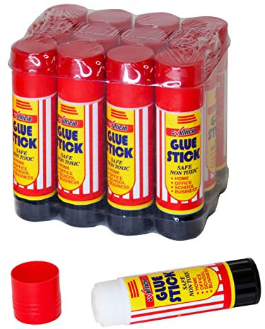 Colle Stick 21 g, non toxique, convient également pour les enfants, lot de 12 pièces