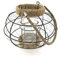 Laterne Windlicht aus Drahtgeflecht mit Sisal – groß - Höhe 22cm - Metalllaterne für draußen als Gartenlaterne, oder Innen als Tischlaterne