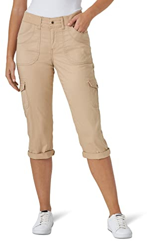 Lee - Relaxed Fit Austyn Knit Waist Cargo Capri Pant, Relaxed Fit Austyn Maglia Vita Cargo Capri Pant Donna