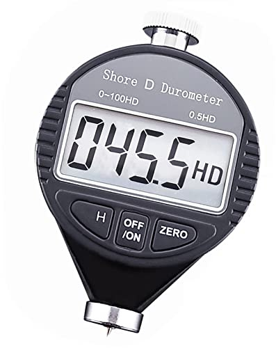 0-100HD Shore D Hardness Durometer Digital Durometer Scale for Rubber, Tire, Plastic, Thermal Plastic, Flooring, Bowling balll with Large LCD Display