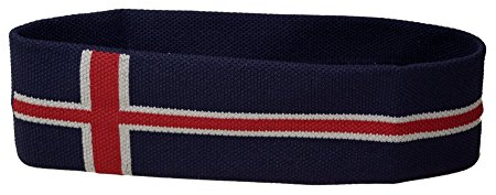 Flaggenfritze Stirnband Motiv Fahne/Flagge Island + gratis Aufkleber