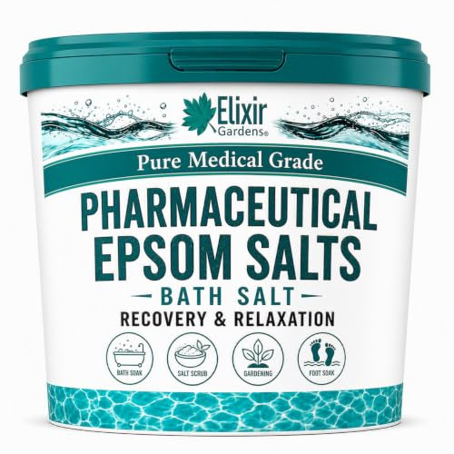 Elixir Gardens Epsom Salt (Pharmaceutical Grade) | Choose from 1kg, 5kg, 15kg, 20kg, 25kg | Supplied in Tub 20kg (2 x 10kg)