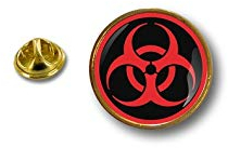 pin Button pins anstecker Anstecknade Motorrad Biker Biohazard radioaktiv r2