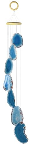 mookaitedecor Achat Windspiel Mobile, Kristall Stein Wind Chimes für Haus Garten Terrasse Indoor Outdoor Dekor