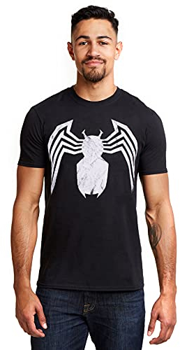 Marvel Men's Venom Emblem T Shirt, Black (Black Blk), L UK