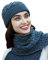 Aran Crafts Damen Strickschal mit Herzmuster, 100% superweiche Merinowolle - Grün -