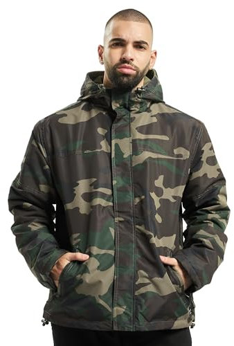 Brandit Frontzip Windbreaker, color: woodland, size: 3XL